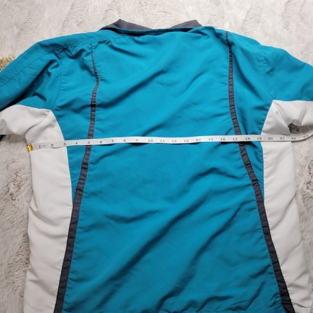 Vintage Wilson Blue White Full Zip Track Windbreaker Jacket Size S - Picture 11 of 13